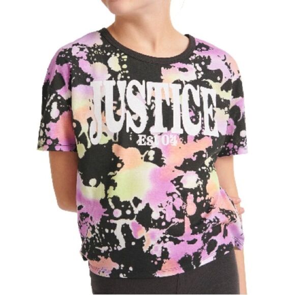 JUSTICE GIRLS SHORT SLEEVE Tie Dye Tee T-Shirts 2-Pack Size M 10 - Picture 5 of 7